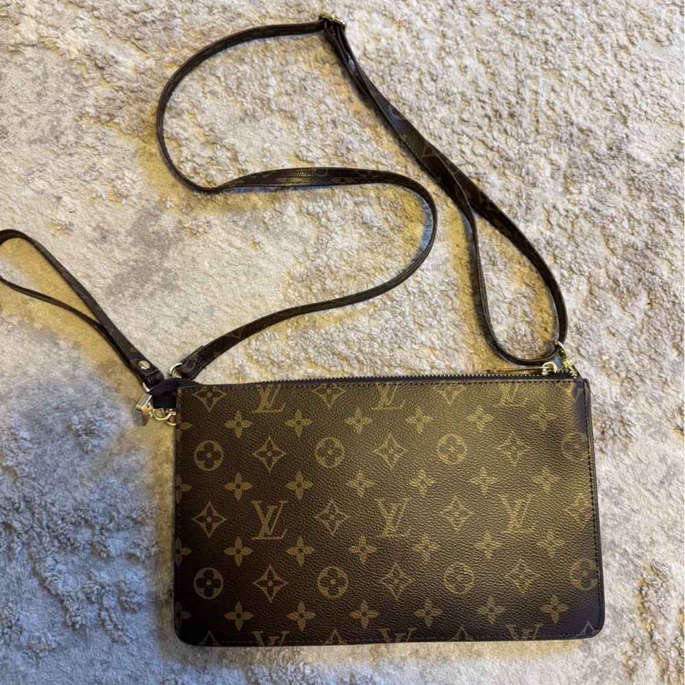 LV Dark Brown Monogram Clutch